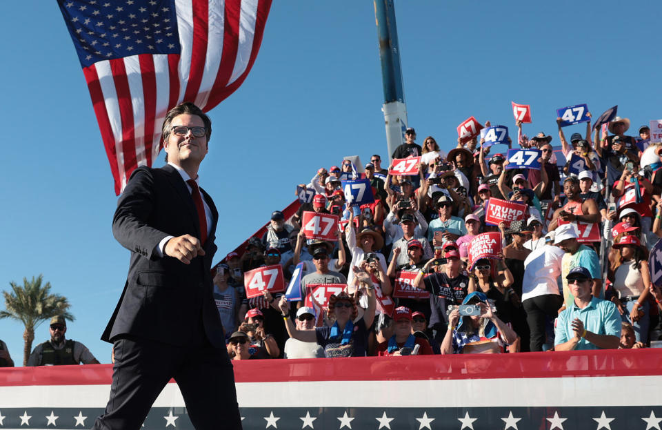 Trump Rally, Matt Gaetz, Coachella (Wally Skalij / Los Angeles Times via Getty Images)