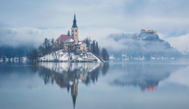 Zima, Slovenija, Bled