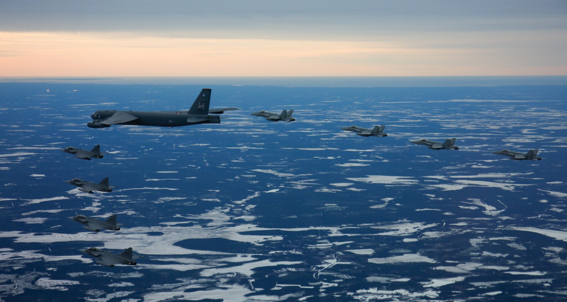 U.S. Bomber Trains in Finland