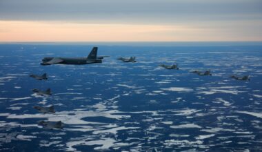 U.S. Bomber Trains in Finland
