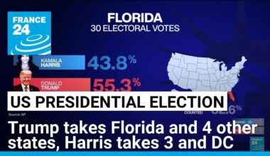Trump takes Florida and 4 other states, Harris takes 3 and Washington, D.C. • FRANCE 24 English