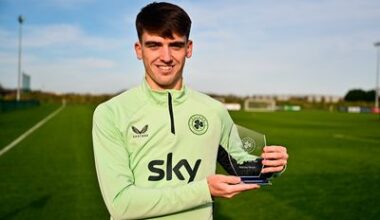 Andrew Moran wins Ireland U-21 Player of the Year award