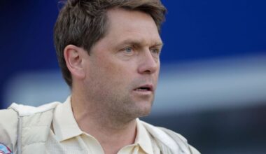 Luc Holtz, manager of Luxembourg, watches on before his side take on France on June 5, 2024