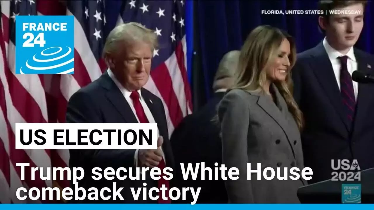 Trump secures White House comeback victory, defeating Harris • FRANCE 24 English