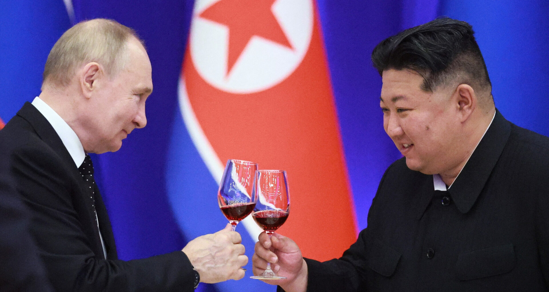 Vladimir Putin and Kim Jong Un
