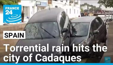 Torrential rain hits the Spanish city of Cadaques, bringing grim search for flood missing to coast