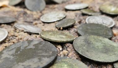 Poland archaeologists uncover ancient coins, artifacts in WWII grave