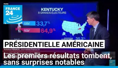 Présidentielle américaine : les premiers résultats tombent, sans surprises notables • FRANCE 24