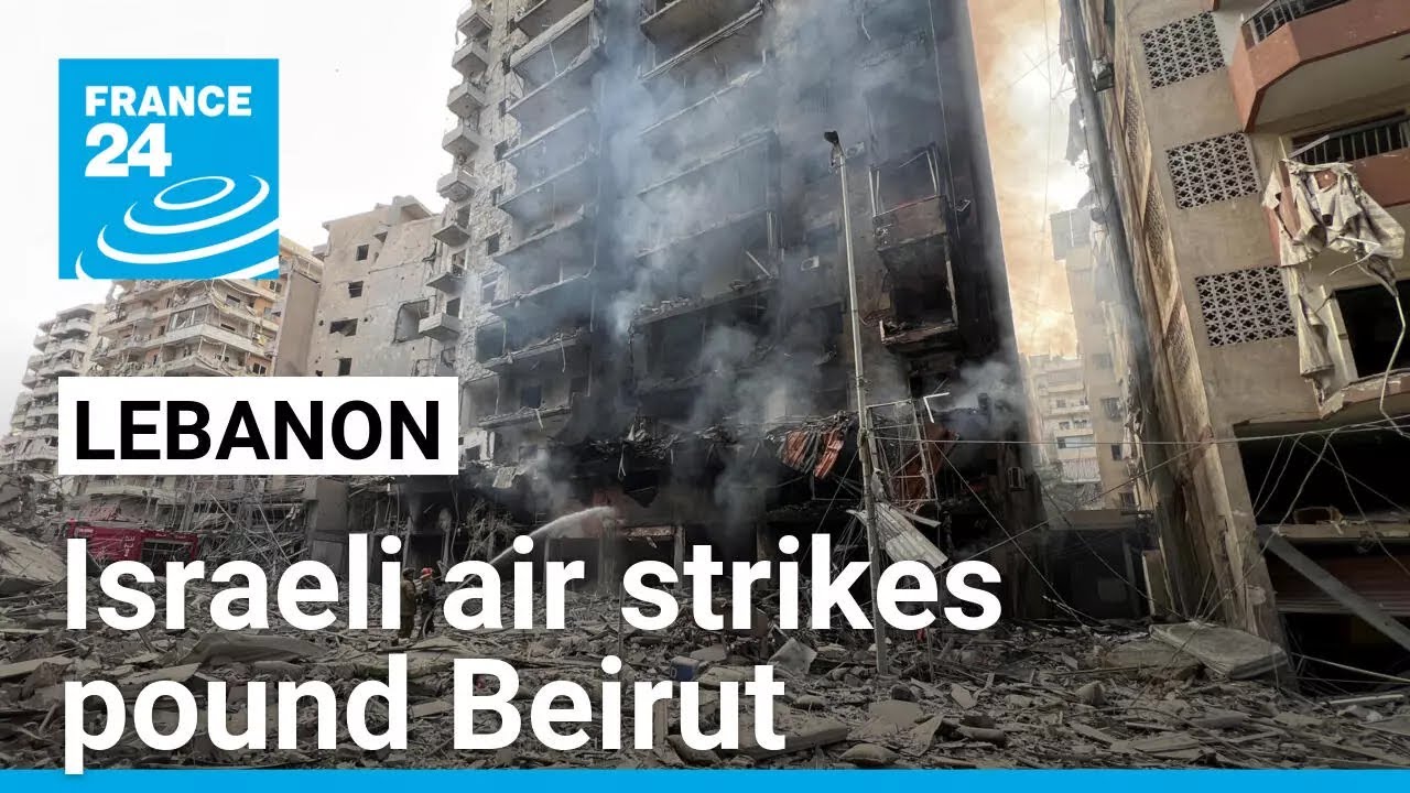 Israeli launches overnight wave of powerful air strikes pounding Beirut • FRANCE 24 English