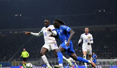 Ibrahima Konate helped France secure top spot in Group A2 with victory over Italy in Milan