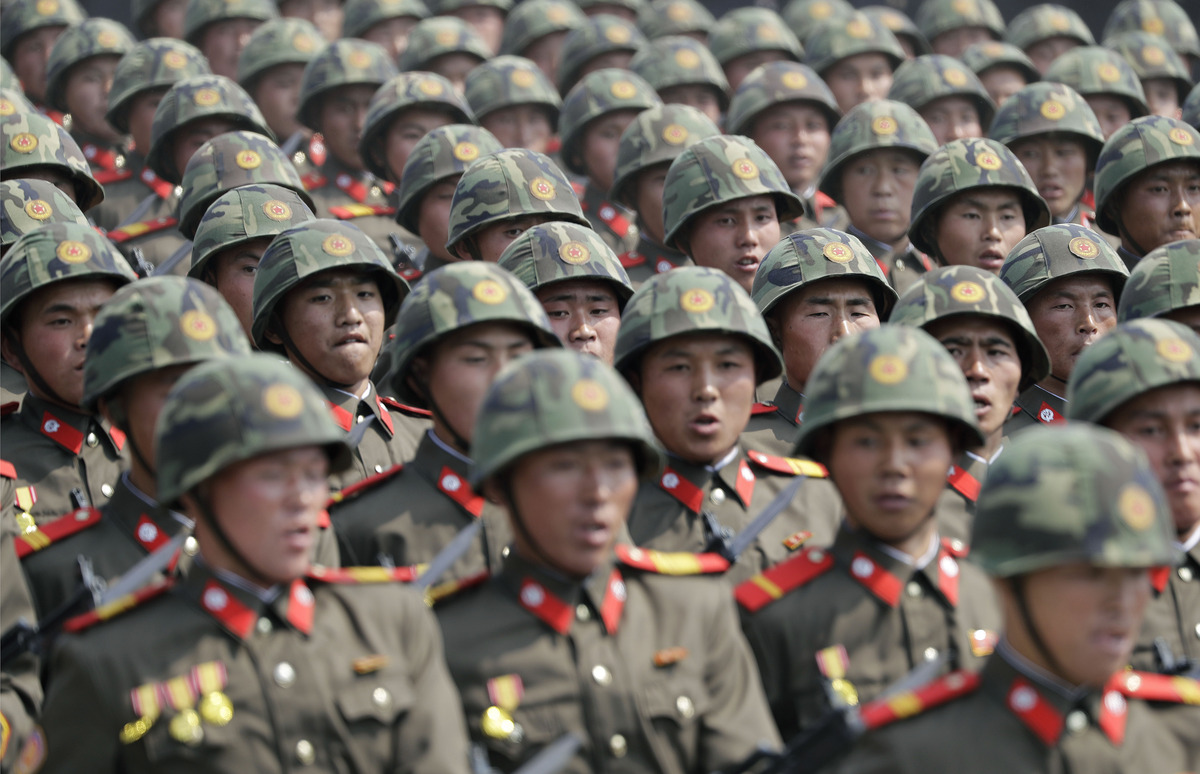 North Korean troops