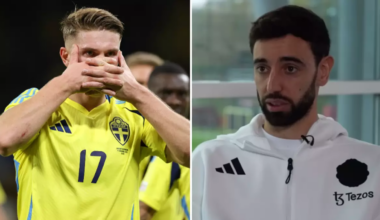 Bruno Fernandes 'sends message' to Man United target Viktor Gyokeres after his four goals for Sweden