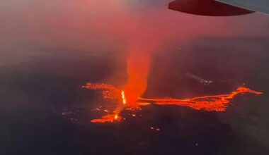 Iceland volcano erupts for the 10th time after 8 centuries of silence. Aerial video wows the internet | Trending