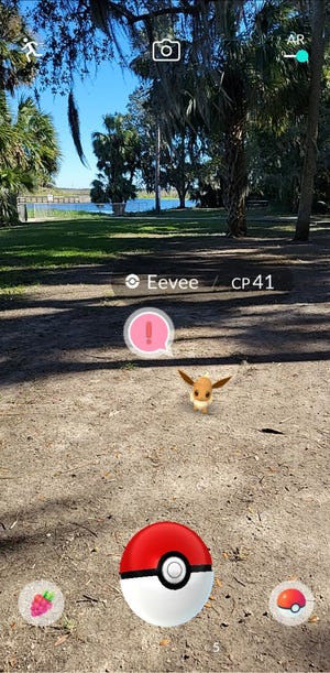 Pokémon Go is augmented reality game where players use their mobile phones to find and catch virtual Pokémon in the real world.
