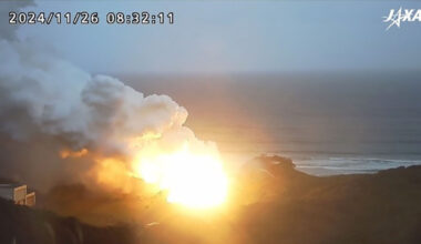 Epsilon rocket engine catches fire at Japan space agency test center