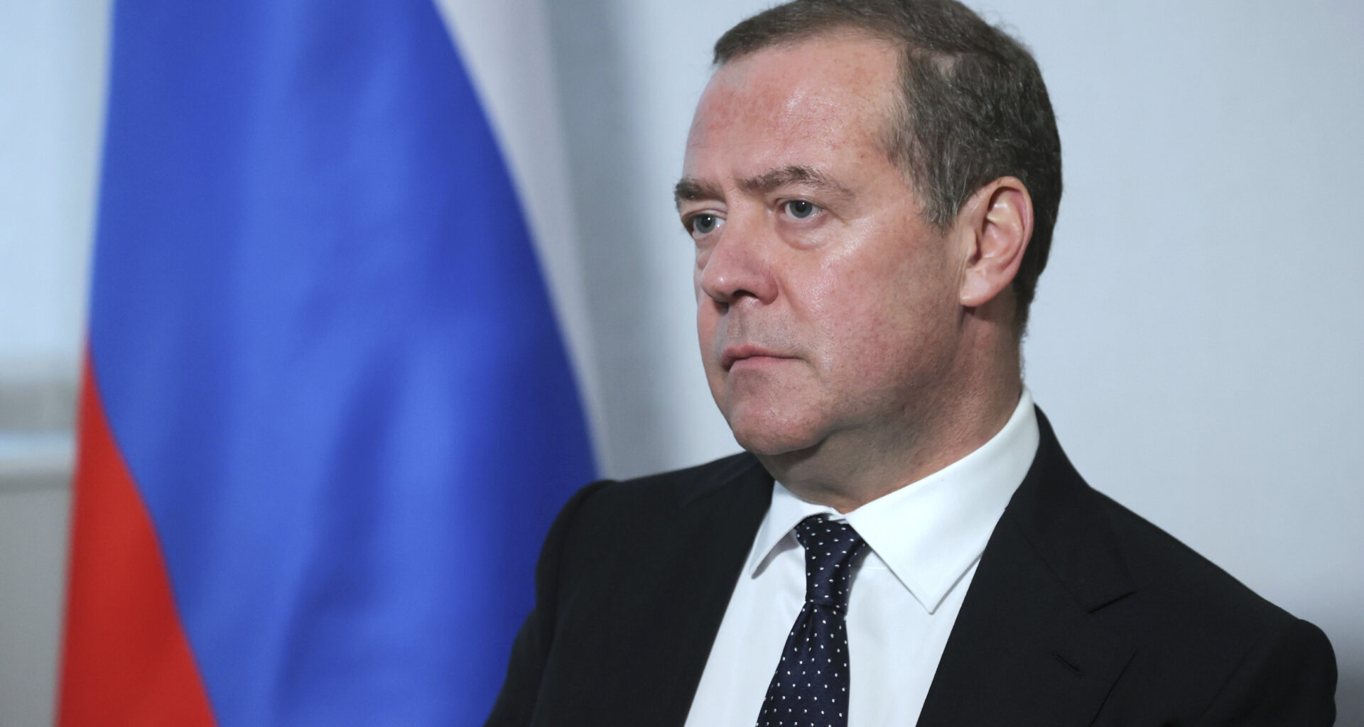 Dmitry Medvedev Holding a Meeting in Russia