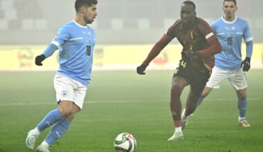 Israel played Belgium in a Nations League game in Budapest last week (Attila KISBENEDEK)