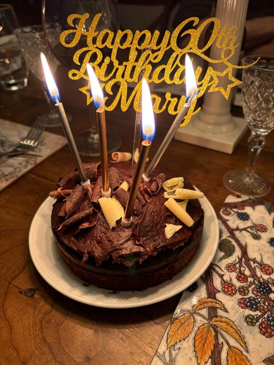 Mary’s 60th birthday ended with cake and dancing with old friends (Adam Batterbee)