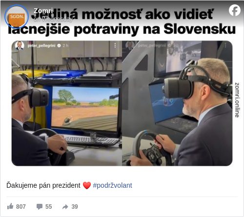 Zomri: Ďakujeme pán prezident ❤️ #podržvolant </hashtag/podržvolant?__eep__=6&fref=mentions&ref=embed_post>

