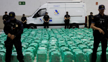 Police seize record cocaine haul in banana shipment in Spain; woman arrested and 2 suspects at large