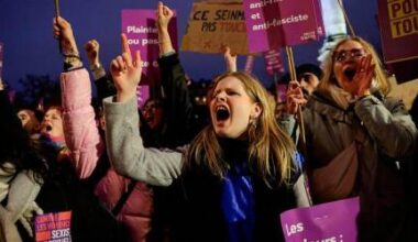 Thousands march in France over violence against women amid rape trial