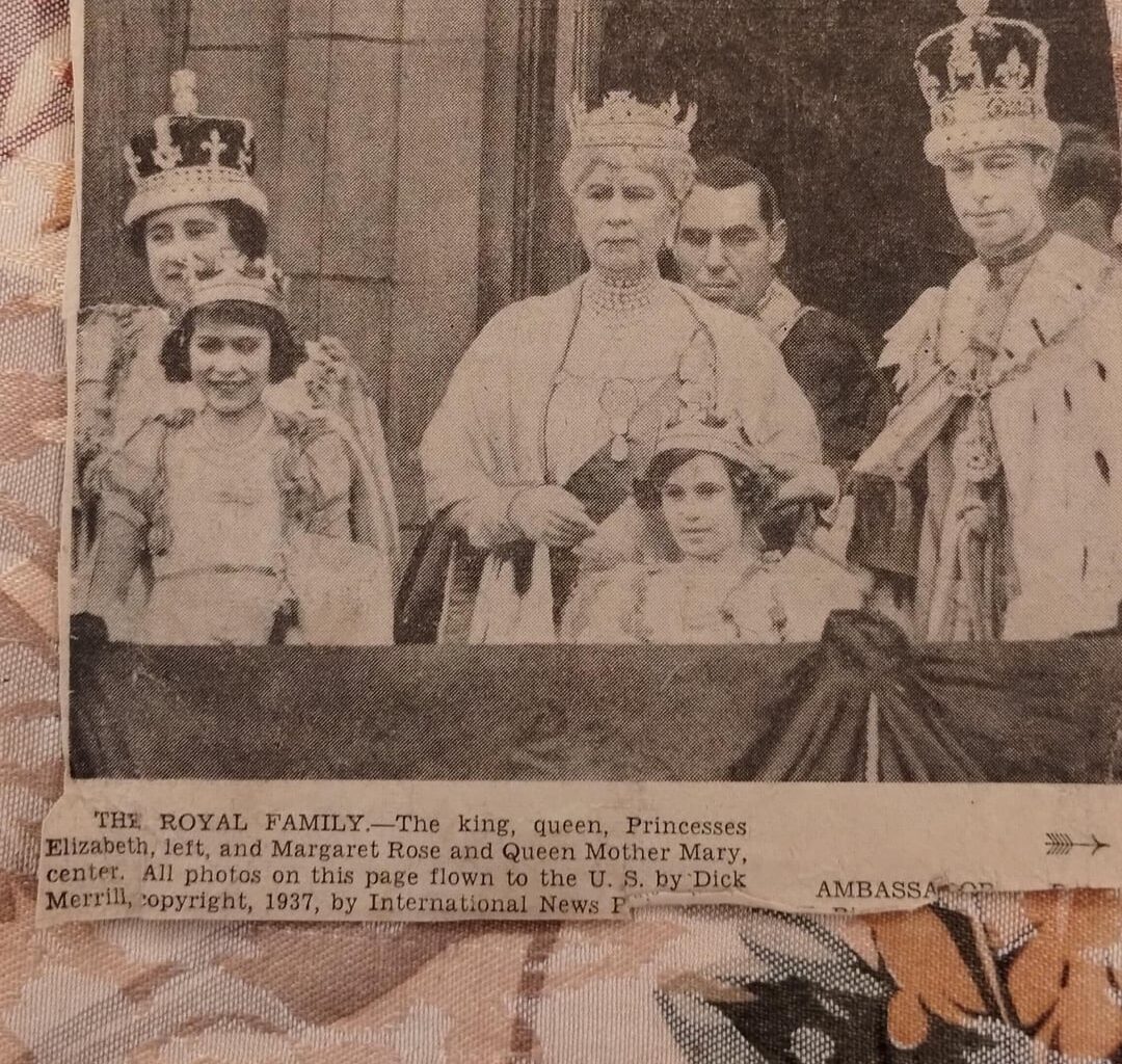 Some old pictures found in a family Bible of King George, Edward VIII, and the Royal Family of 1937