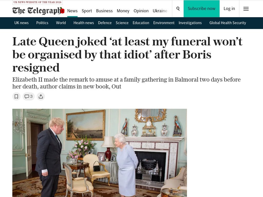Late Queen joked ‘at least my funeral won’t be organised by that idiot’ after Boris resigned