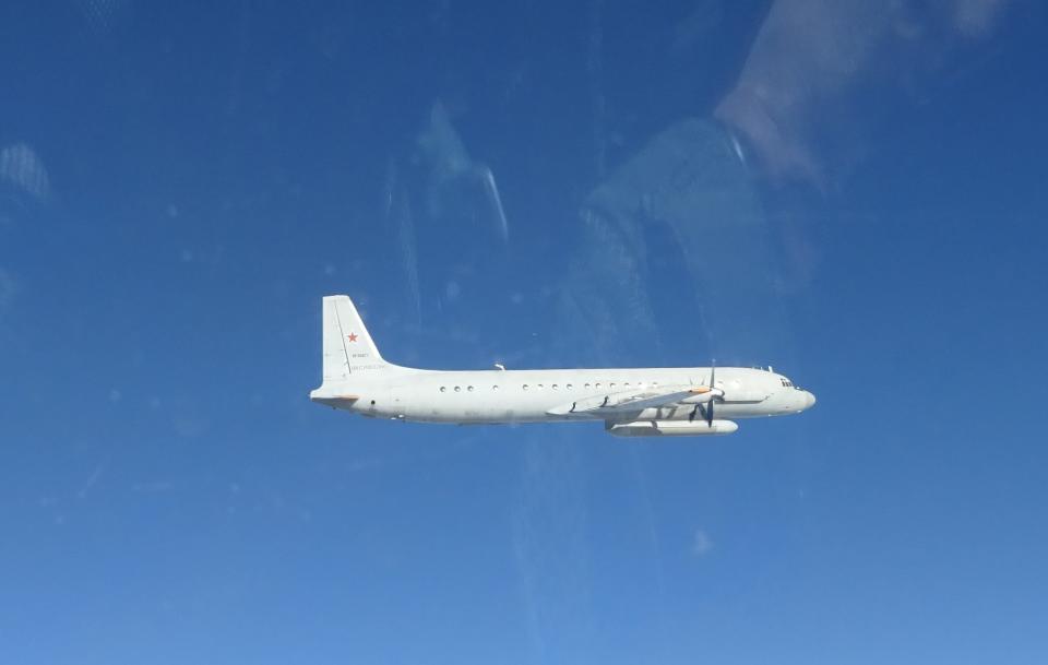 An image of a Russian plane shared by NATO Air Command.
