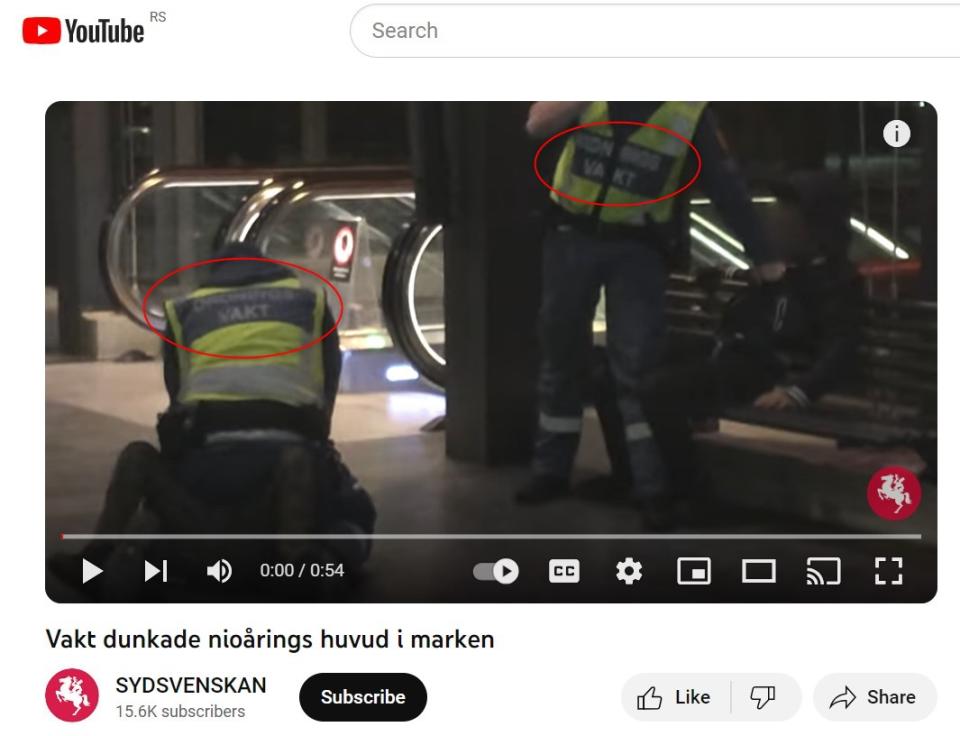 <span>Screenshot from the YouTube video with elements highlighted by AFP</span>