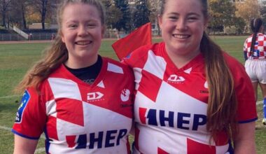 Former Bishop’s Stortford players Christina and Eva Radukic make debuts for Croatia women’s rugby union team in win over Bulgaria