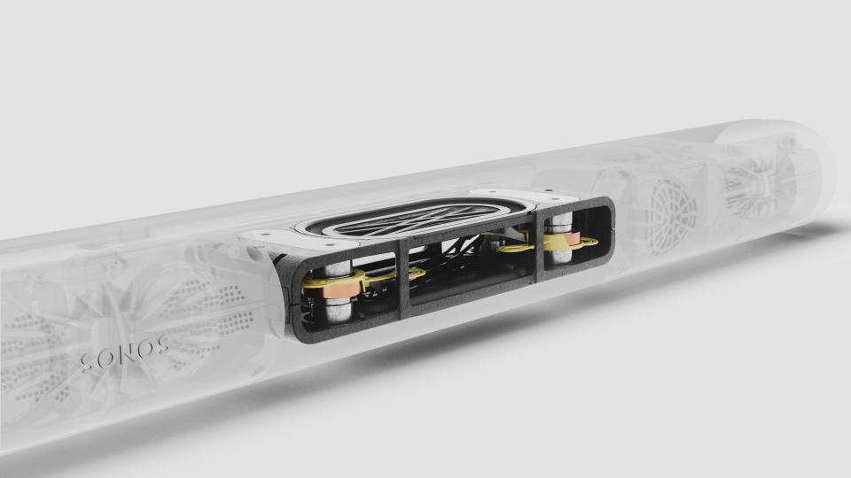 Sonos' Sound Motion driver is positioned on the right side of the Arc Ultra.