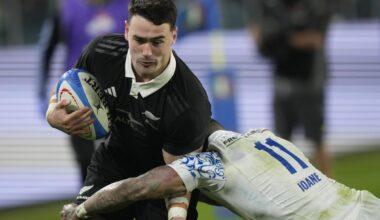 All Blacks win in Turin but struggle against a passionate Italy