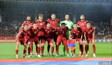 Armenia’s National Soccer Team Beats Latvia 2-1