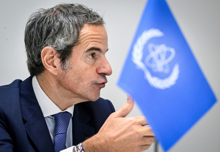 International Atomic Energy Agency chief Rafael Grossi speaks with AFP in Azerbaijan ahead of his visit to neighbouring Iran for crunch nuclear talks. (Alexander NEMENOV)