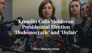 Kremlin Calls Moldovan Presidential Election ‘Undemocratic’ and ‘Unfair’