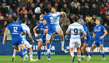 Italy wing Ange Capuozzo suffered concussion against Argentina (MARCO SABADIN)
