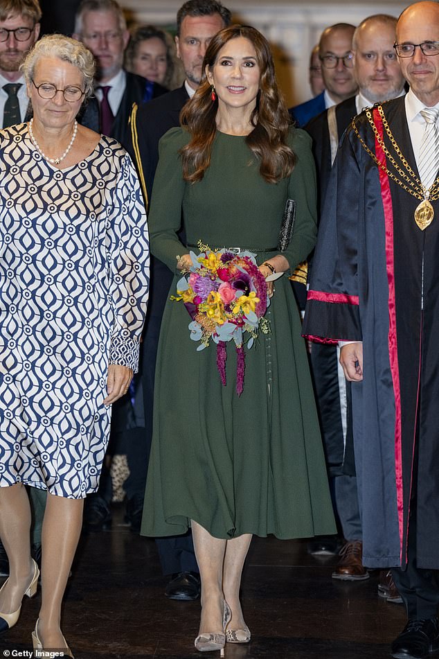 She and her husband Frederik have been performing most of their royal duties separately in the past few weeks following the anniversary of the King being photographed with a Mexican socialite sparking affair rumours that rocked the palace