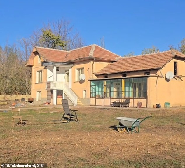 The mother-of-three claims she paid only ¿26,000 (£21,000) euros for the property, which includes a smaller house round the back, a 'massive' barn, several outbuildings and around an acre of land
