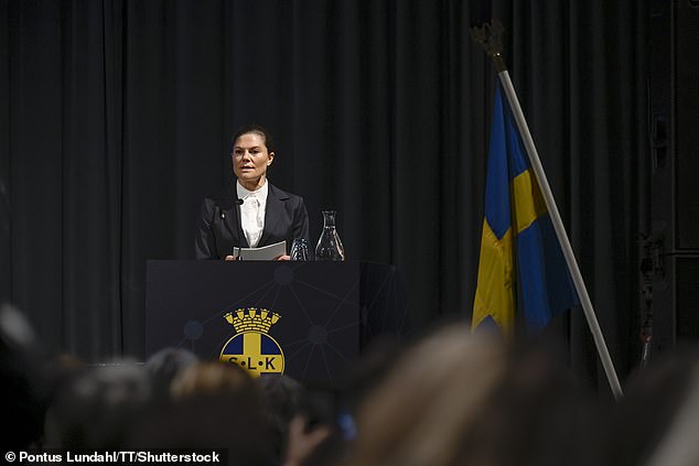 Photos at the event saw the royal warmly greeting other attendees, before also making a speech