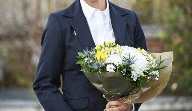 Crown Princess Victoria of Sweden wore sophisticated military attire as she celebrated the 100th anniversary of a women's voluntary organisation on Saturday