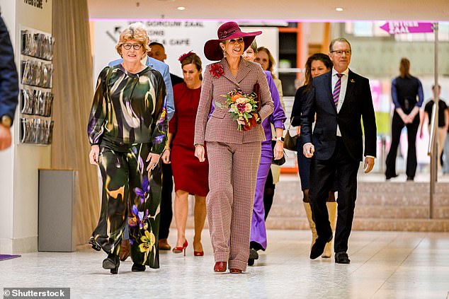 Maxima previously wore the fashionable hat and suit combination when attending an event in 2018