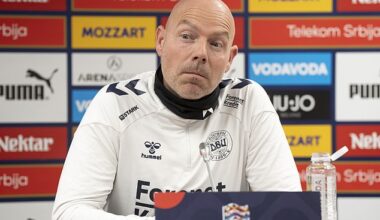 Denmark's Brian Riemer conducted what could have been the shortest press conference ever