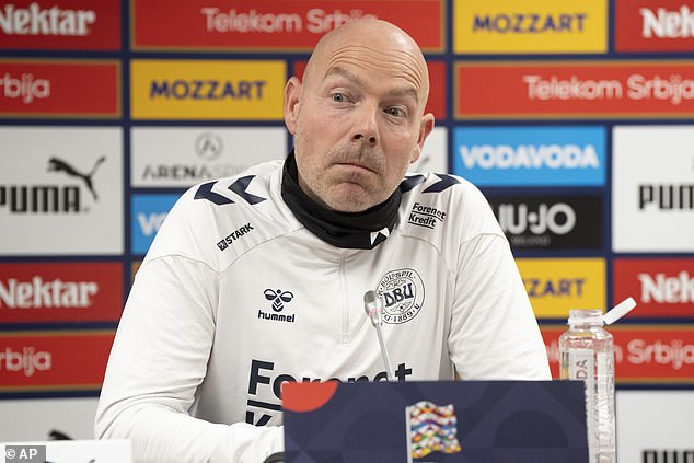 Denmark's Brian Riemer conducted what could have been the shortest press conference ever