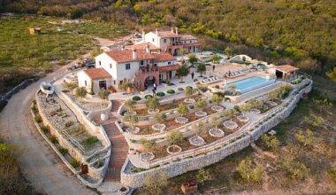 The house lies some 1,500 miles further east, perched on a hillside overlooking the coast of Croatia