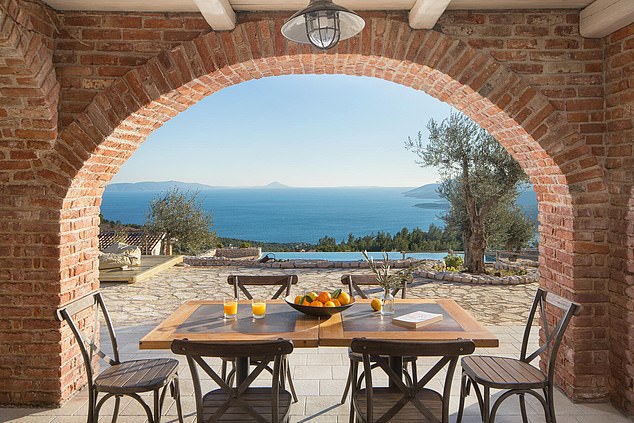 The villa boasts breathtaking sea views of the idyllic Kvarner Bay in the Adriatic