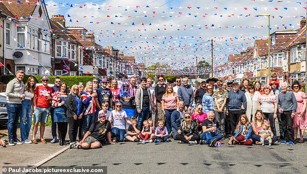 A new bank holiday is planned which could see communities coming together to throw street parties to mark the 80th anniversary of the end of the Second World War (pictured: Gosport, Hampshire, partying during the King's Coronation bank holiday)