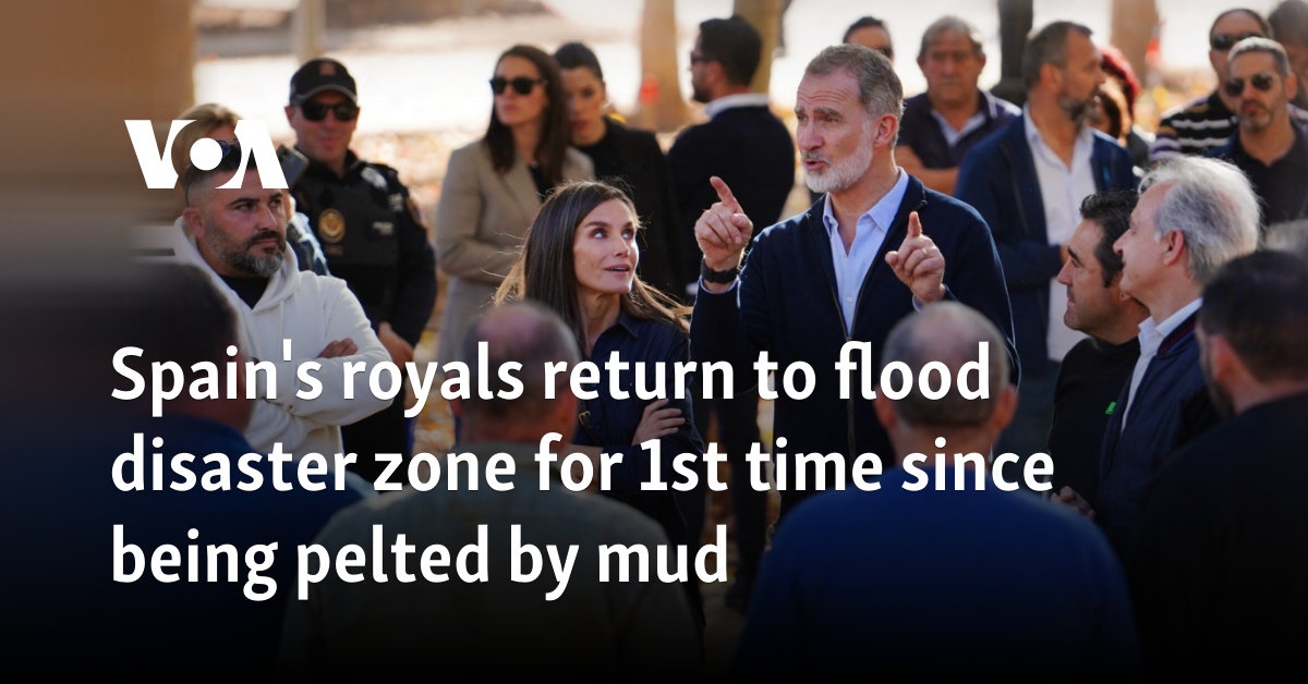 Spain's royals return to flood disaster zone for 1st time since being pelted by mud