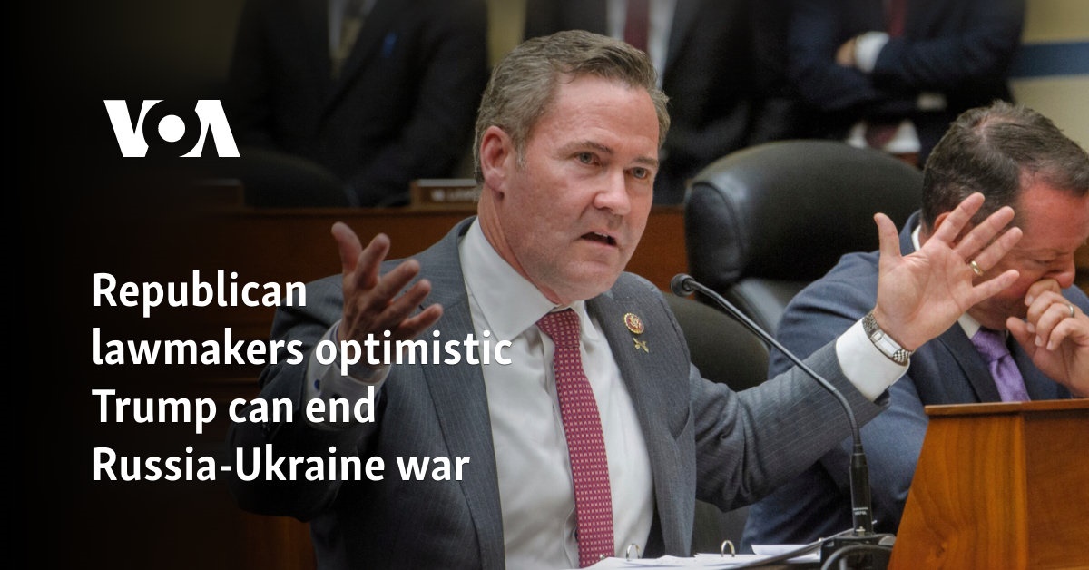 Republican lawmakers optimistic Trump can end Russia-Ukraine war
