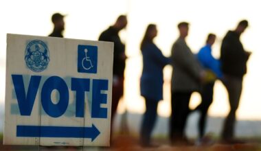 US Election Results 2024 date and time: Voters wait in line to cast their ballots at Scranton High School in Scranton, Pa., on Election Day, Tuesday, Nov. 5, 2024.