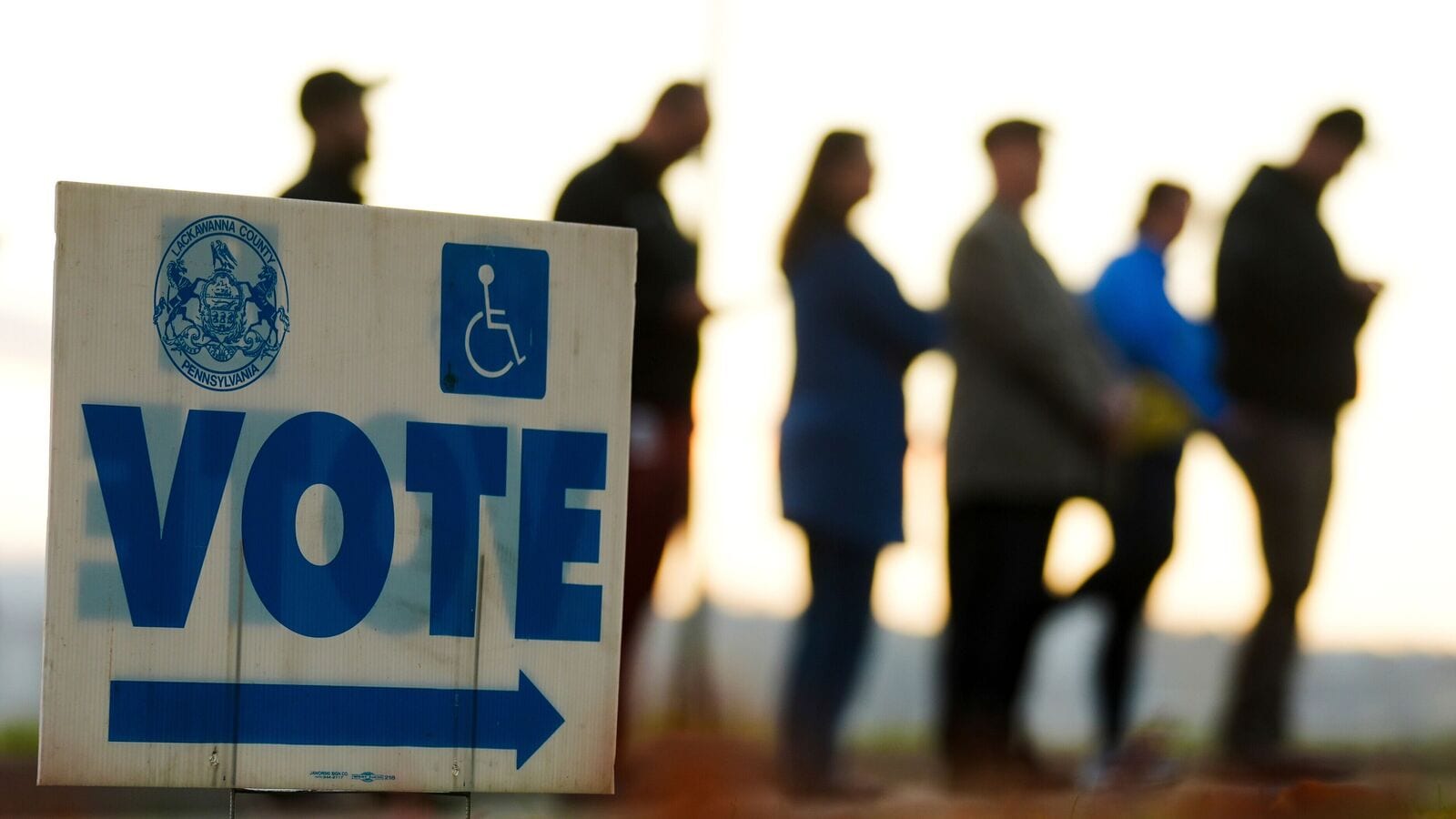 US Election Results 2024 date and time: Voters wait in line to cast their ballots at Scranton High School in Scranton, Pa., on Election Day, Tuesday, Nov. 5, 2024.